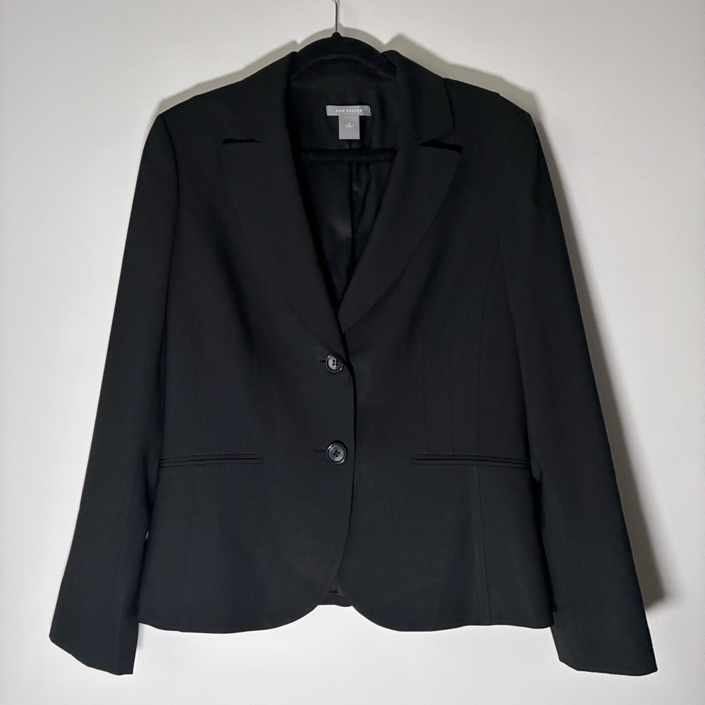 Ann Taylor Classic Black Blazer suit jacket